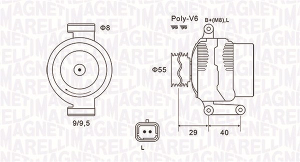 MAGNETI MARELLI Generátor MQA1484_MM