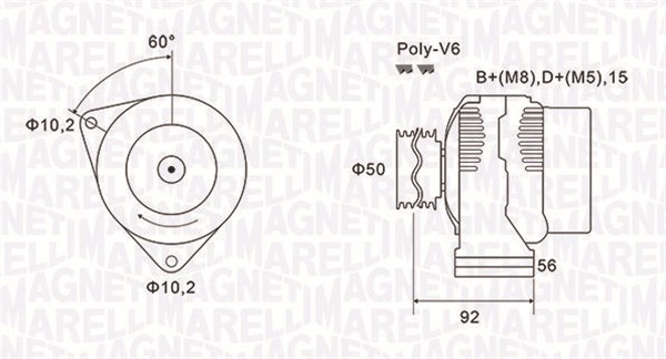 MAGNETI MARELLI Generátor MQA1491_MM