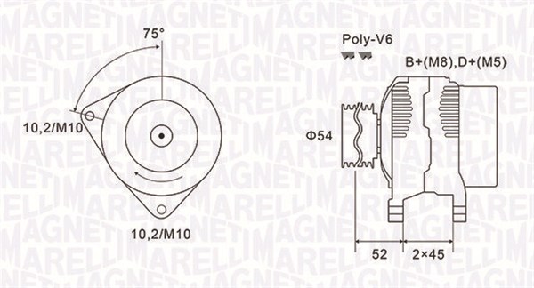 MAGNETI MARELLI Generátor MQA1496_MM