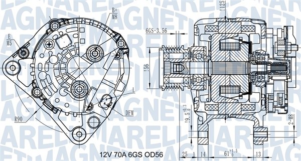 MAGNETI MARELLI Generátor MQA1502_MM