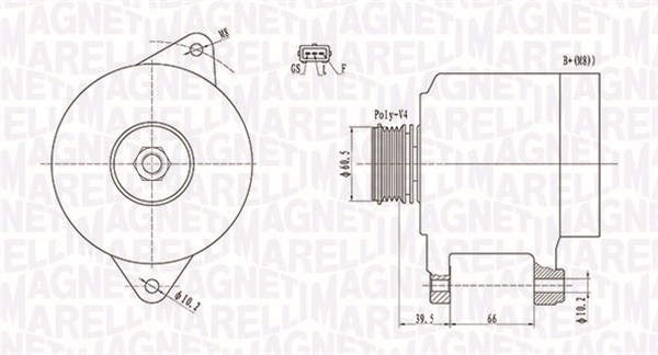 MAGNETI MARELLI Generátor MQA1522_MM