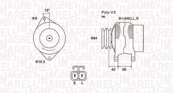 MAGNETI MARELLI Generátor MQA1530_MM