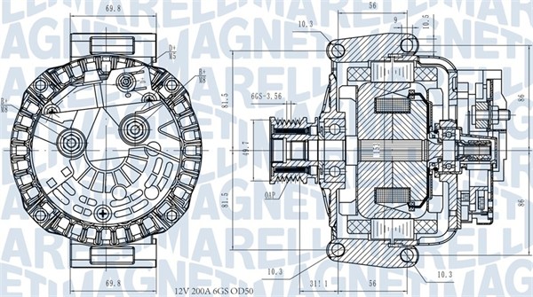 MAGNETI MARELLI Generátor MQA15318_MM