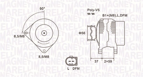 MAGNETI MARELLI Generátor MQA1541_MM