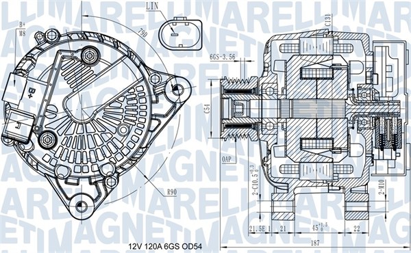 MAGNETI MARELLI Generátor MQA15459_MM