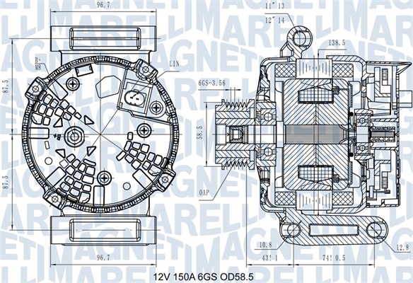 MAGNETI MARELLI Generátor MQA15461_MM