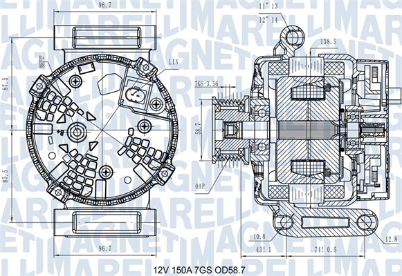 MAGNETI MARELLI Generátor MQA15576_MM