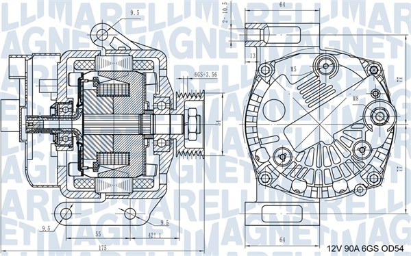 MAGNETI MARELLI Generátor MQA15622_MM