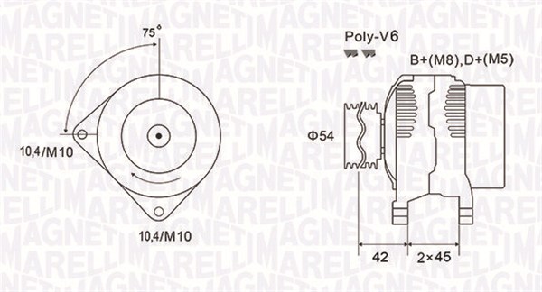 MAGNETI MARELLI Generátor MQA1564_MM