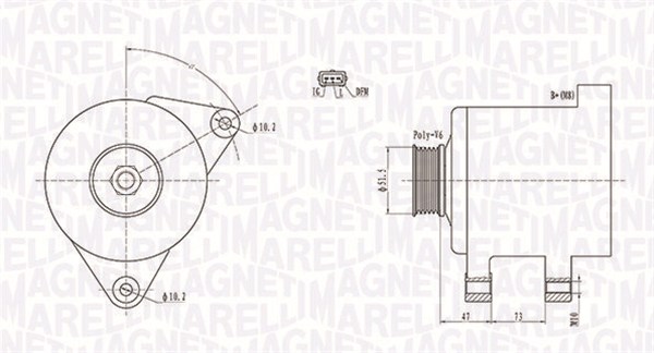 MAGNETI MARELLI Generátor MQA1569_MM