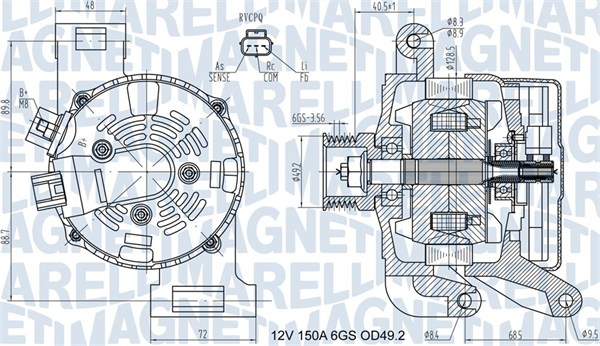 MAGNETI MARELLI Generátor MQA15750_MM