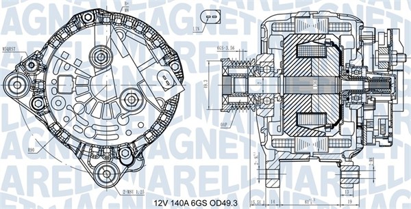 MAGNETI MARELLI Generátor MQA15767_MM