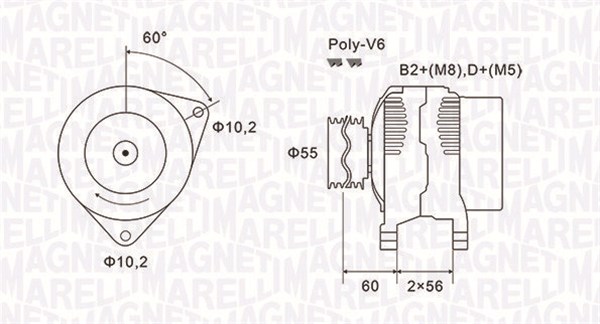 MAGNETI MARELLI Generátor MQA1577_MM