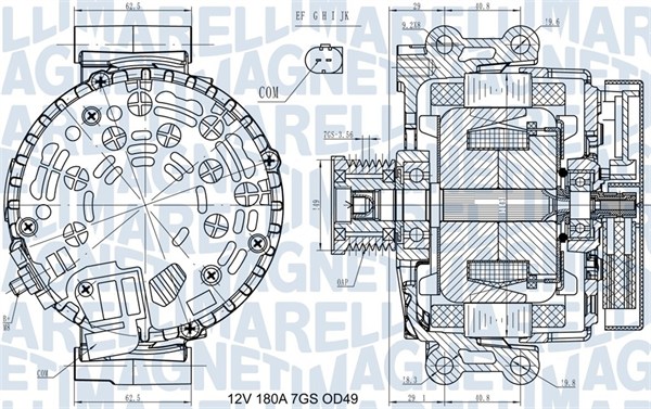 MAGNETI MARELLI Generátor MQA15804_MM