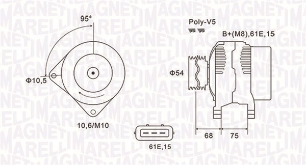 MAGNETI MARELLI Generátor MQA1584_MM