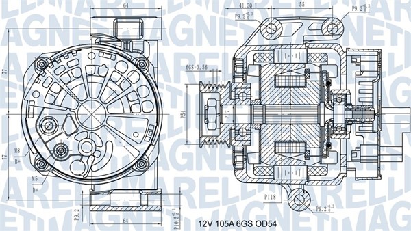 MAGNETI MARELLI Generátor MQA15852_MM