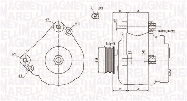 MAGNETI MARELLI Generátor MQA1587_MM