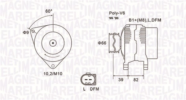 MAGNETI MARELLI Generátor MQA1588_MM