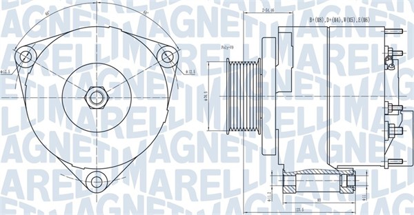 MAGNETI MARELLI Generátor MQA1593_MM