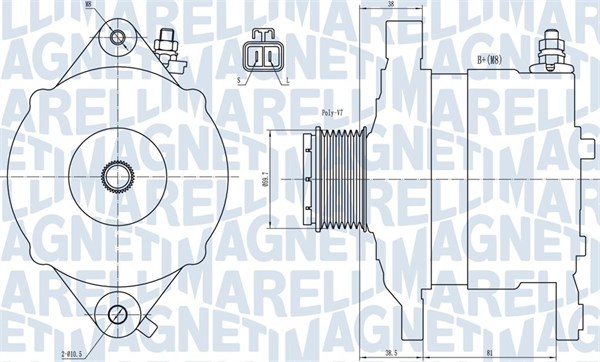 MAGNETI MARELLI Generátor MQA1602_MM