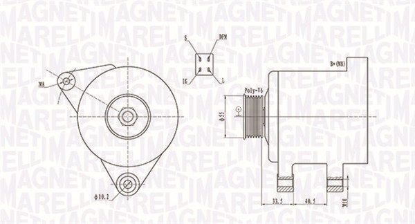 MAGNETI MARELLI Generátor MQA1605_MM