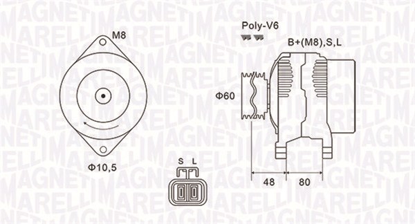 MAGNETI MARELLI Generátor MQA1607_MM