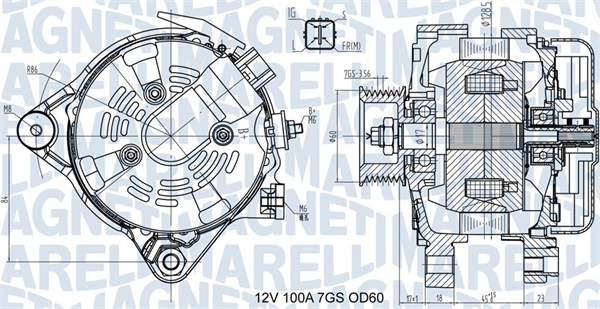 MAGNETI MARELLI Generátor MQA1613_MM