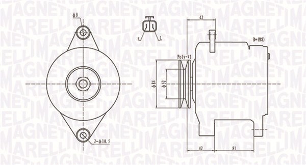 MAGNETI MARELLI Generátor MQA1615_MM