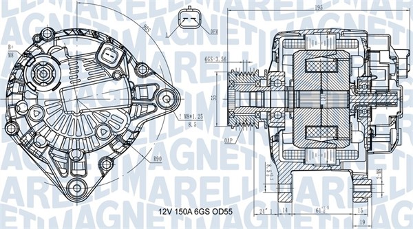 MAGNETI MARELLI Generátor MQA16178_MM