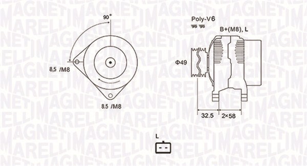 MAGNETI MARELLI Generátor MQA1627_MM