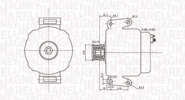 MAGNETI MARELLI Generátor MQA1630_MM