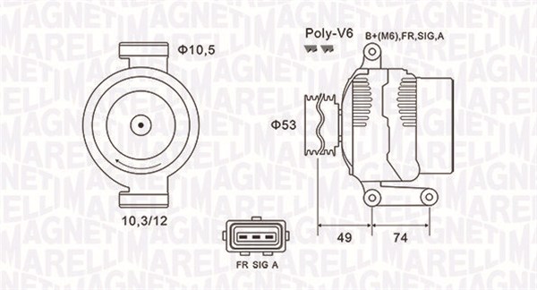 MAGNETI MARELLI Generátor, felújított MQA1638_MM