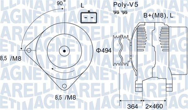 MAGNETI MARELLI Generátor MQA1645_MM