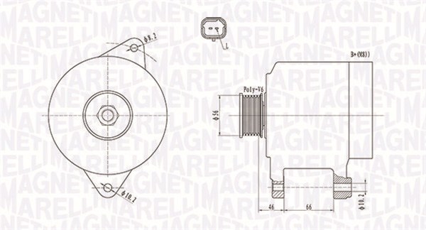 MAGNETI MARELLI Generátor MQA1653_MM