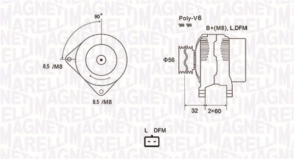 MAGNETI MARELLI Generátor MQA1662_MM