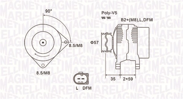 MAGNETI MARELLI Generátor MQA1675_MM