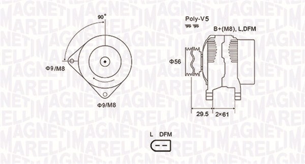 MAGNETI MARELLI Generátor MQA1678_MM