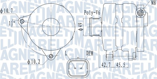 MAGNETI MARELLI Generátor MQA1681_MM