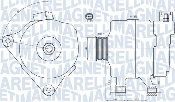 MAGNETI MARELLI Generátor MQA1687_MM