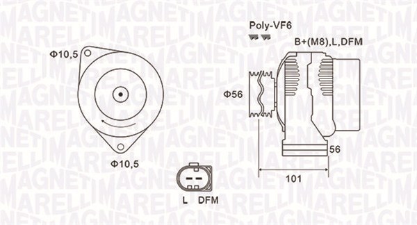 MAGNETI MARELLI Generátor MQA1689_MM