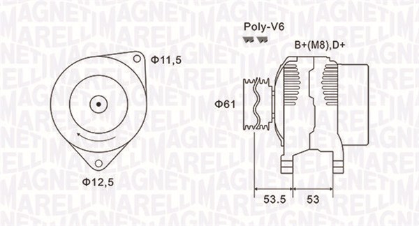 MAGNETI MARELLI Generátor MQA1698_MM