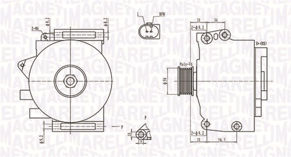 MAGNETI MARELLI Generátor MQA1701_MM