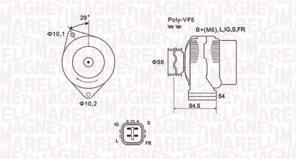 MAGNETI MARELLI Generátor MQA1721_MM