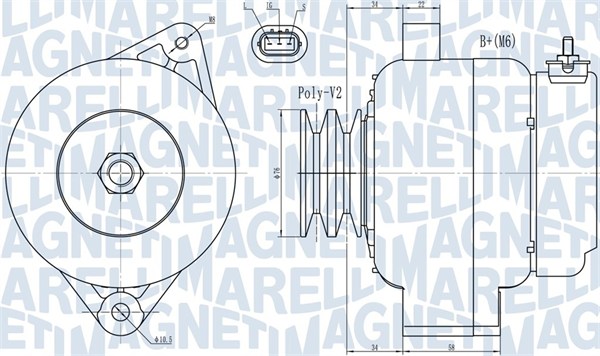 MAGNETI MARELLI Generátor MQA1724_MM