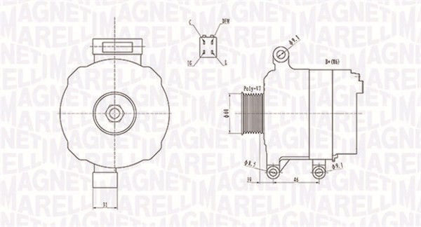 MAGNETI MARELLI Generátor MQA1728_MM