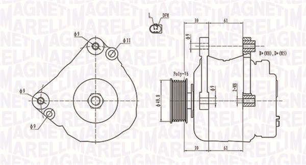 MAGNETI MARELLI Generátor MQA1729_MM