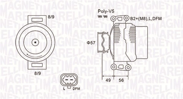 MAGNETI MARELLI Generátor MQA1740_MM