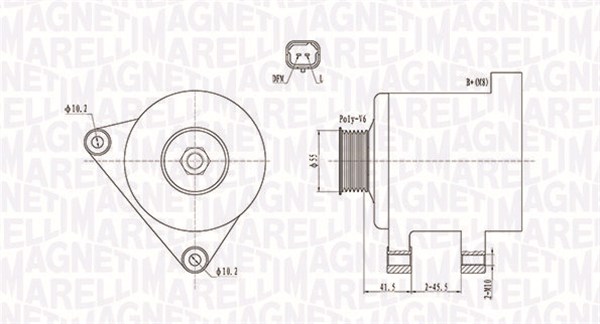 MAGNETI MARELLI Generátor MQA1741_MM