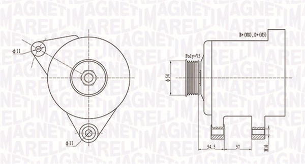 MAGNETI MARELLI Generátor MQA1747_MM