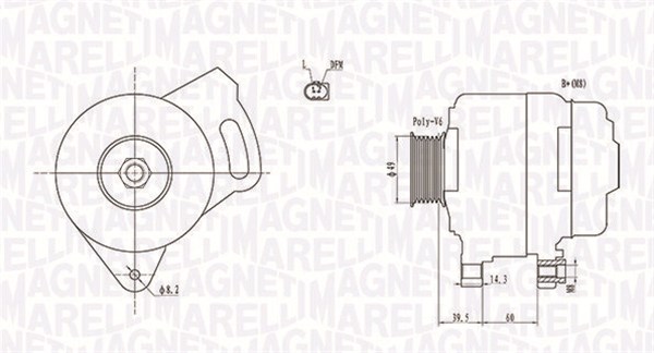 MAGNETI MARELLI Generátor MQA1750_MM